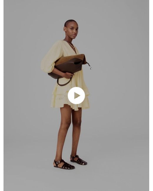 Maje Natural Short Ruffled Dress