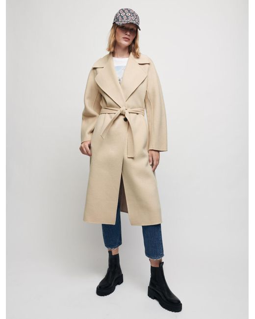 double face wool blend coat