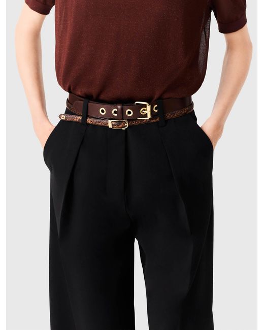 Maje Black Balloon Suit Trousers