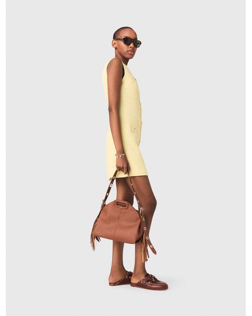 Maje Natural Short Tweed Dress