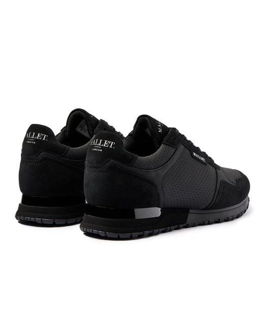 Mallet London Mallet Lowman Perf Blackout Trainers for men