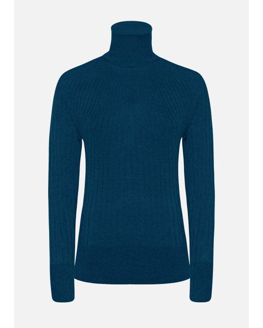 Malo Blue Turtleneck Sweater