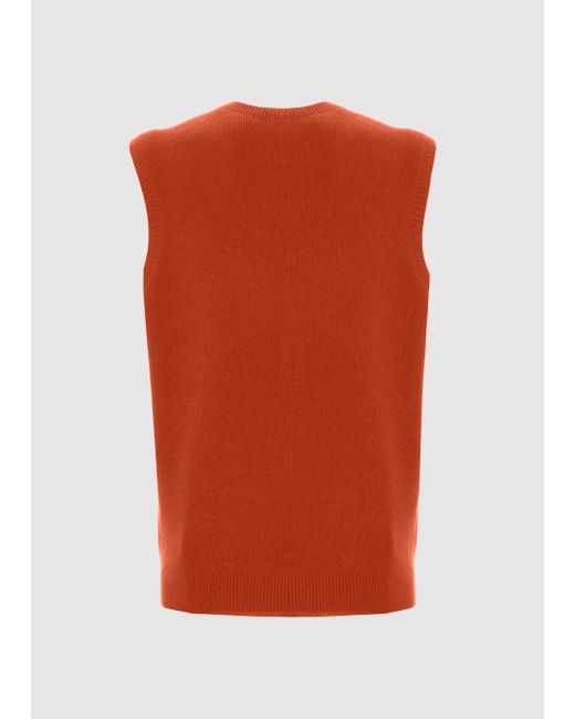 Malo Orange Cashmere Vest for men