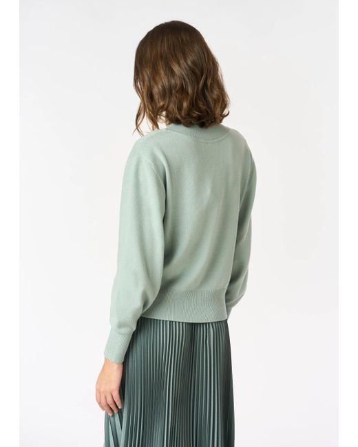 Malo Green Cashmere High-Neck Sweater