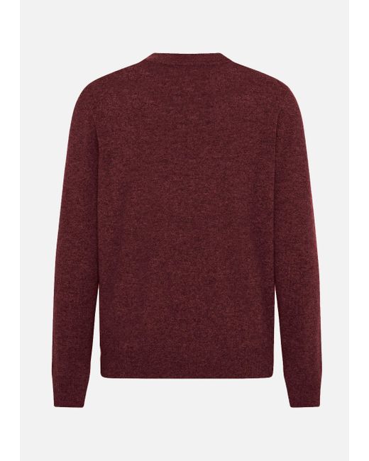 Malo Red Cashmere And Silk Turtleneck Sweater for men