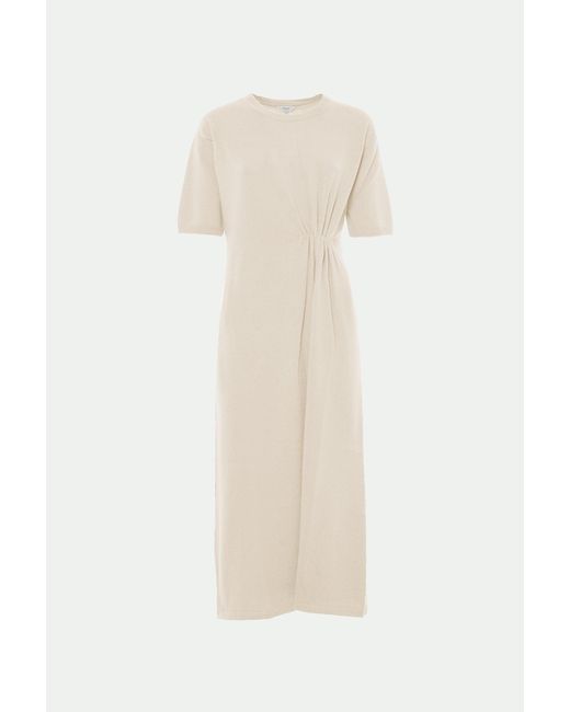 Malo White Luxury Cashmere Dress