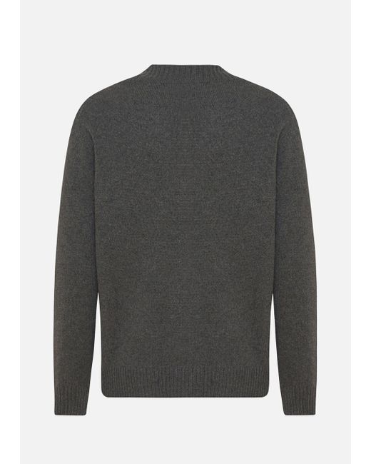 Malo Gray Regenerated Cashmere And Virgin Wool Cardigan for men