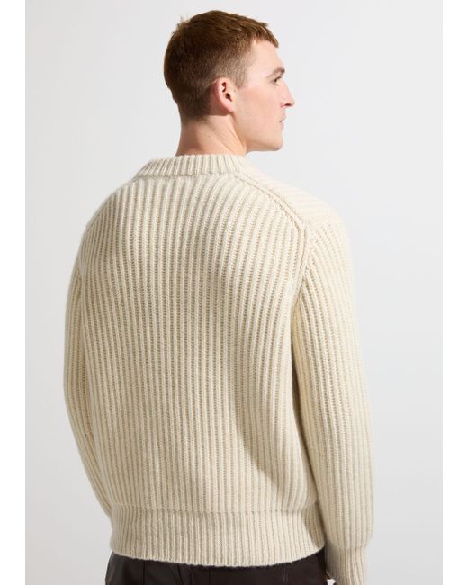 Malo Natural Cashmere Crewneck Sweater for men