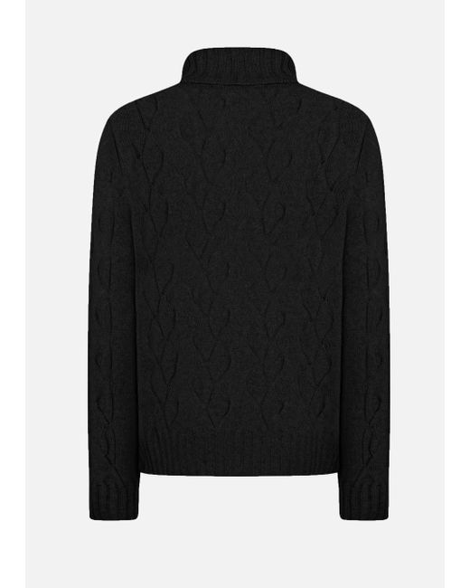 Malo Black Turtleneck Sweater for men