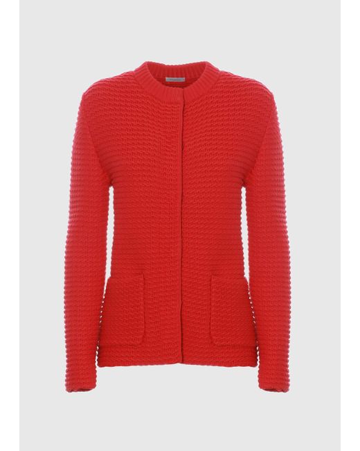Malo Red Blended Cotton Jacket