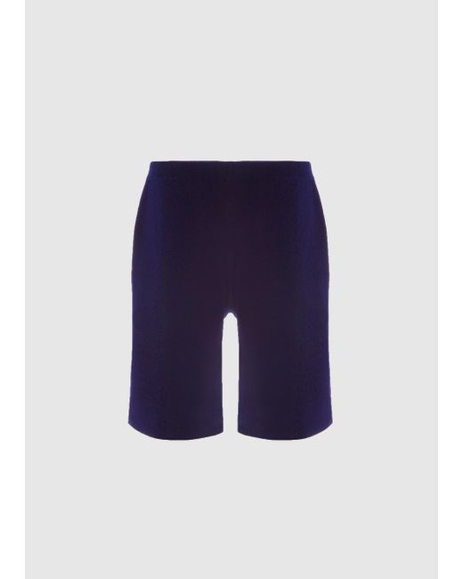 Malo Blue Cotton Bermuda Shorts for men