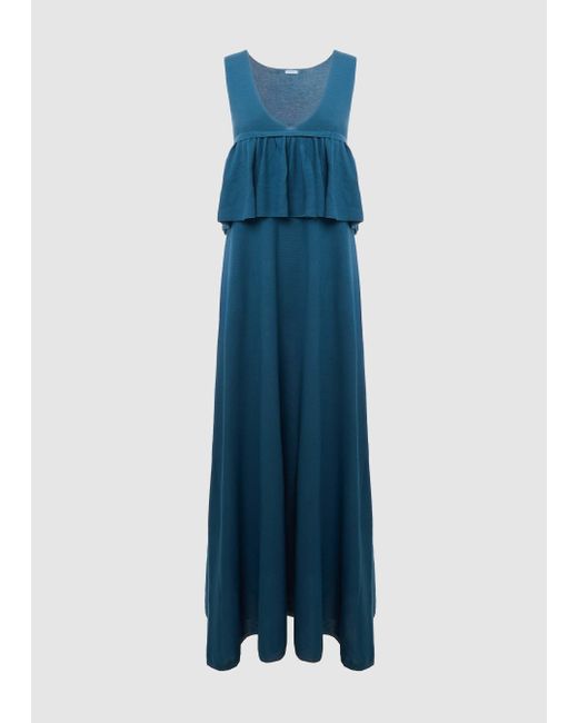 Malo Blue Cotton Dress