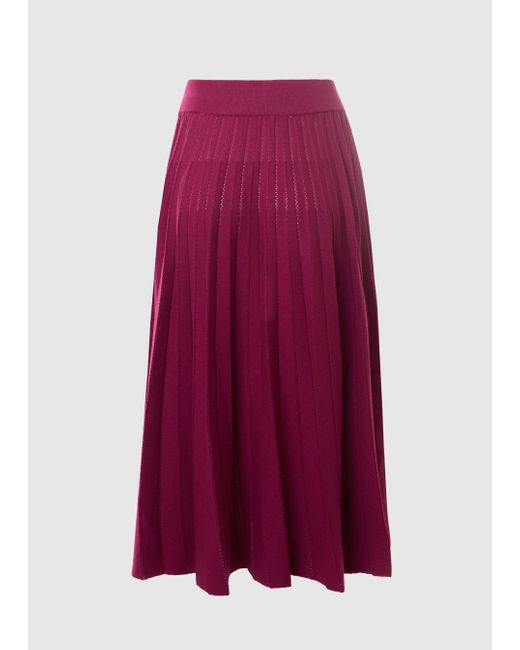 Malo Purple Cotton Skirt