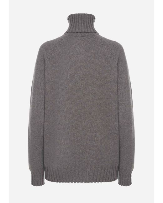 Malo Gray Cashmere Turtleneck Sweater, Re-Cashmere for men