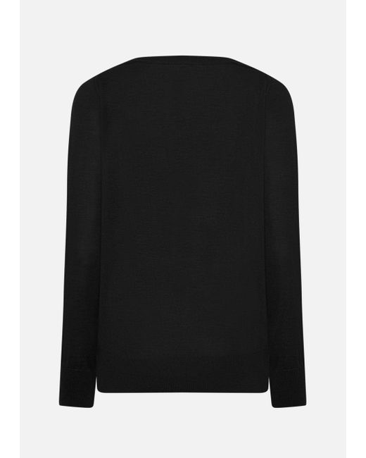 Malo Black V-Neck Sweater