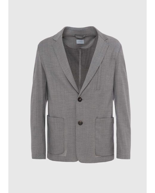 Malo Gray Virgin Wool Blend Jacket for men
