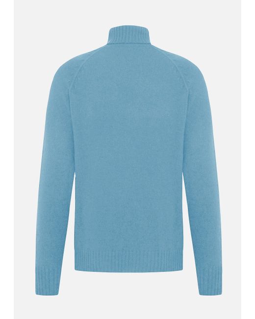 Malo Blue Turtleneck Sweater for men
