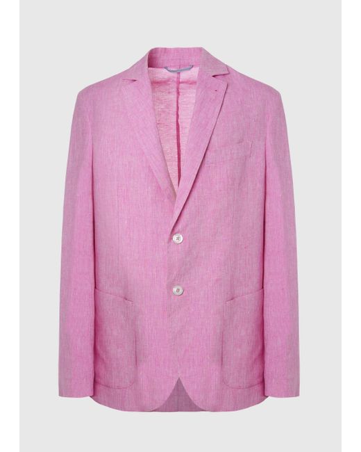 Malo Pink Linen Jacket for men