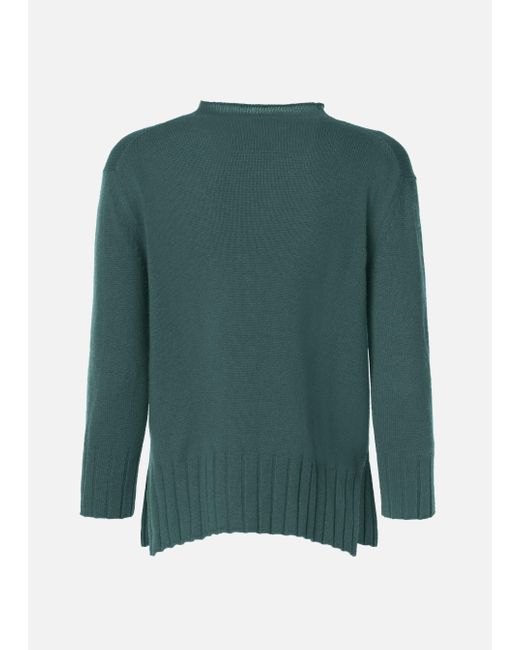 Malo Green Cashmere Turtleneck Sweater