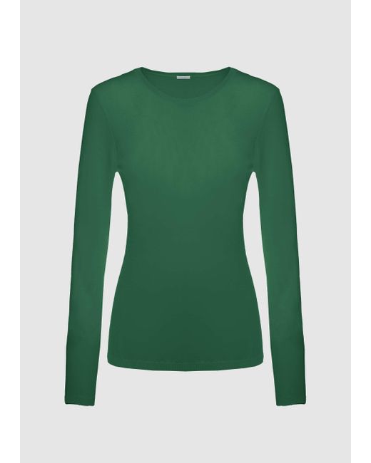 Malo Green Cotton Crewneck Sweater