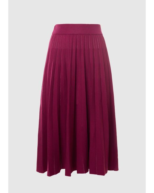 Malo Purple Cotton Skirt