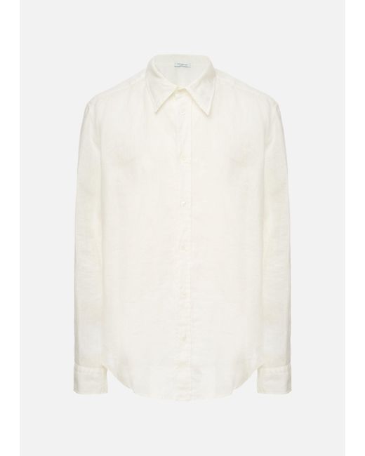 Malo White Linen Shirt for men