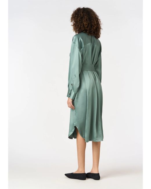 Malo Green Satin Dress