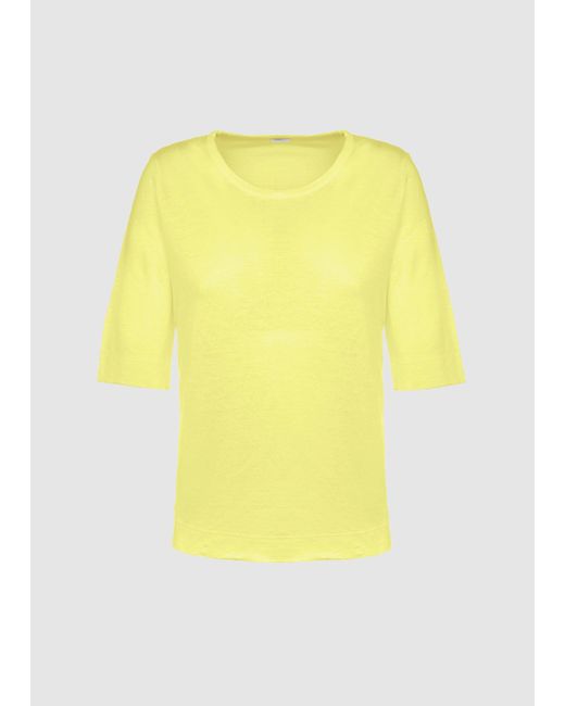 Malo Yellow Stretch Cotton T-Shirt