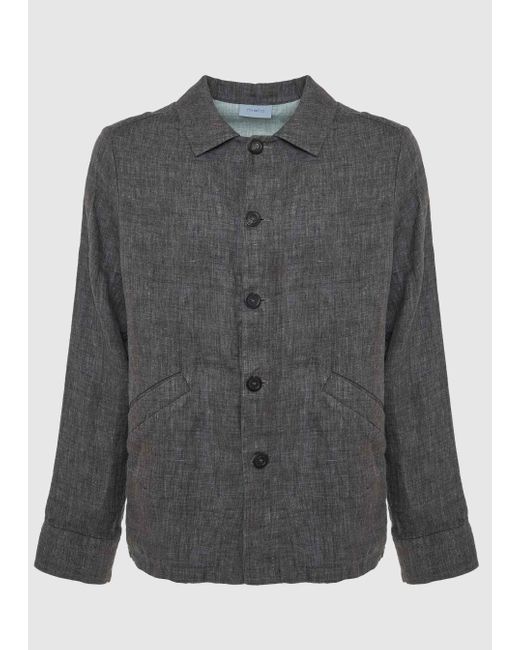 Malo Gray Linen Blend Jacket for men