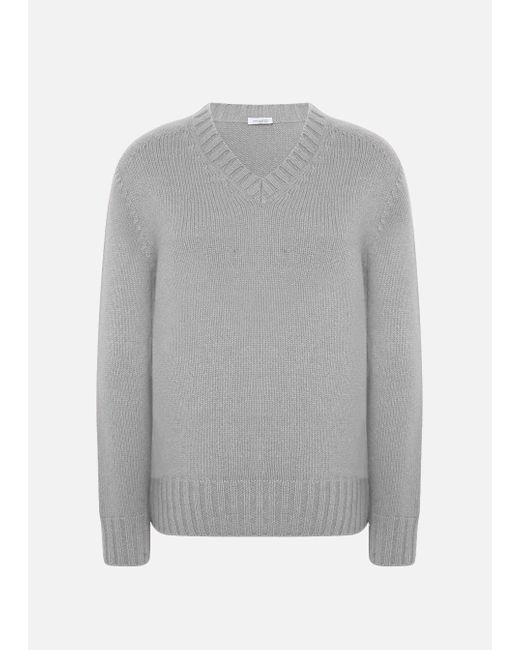Malo Gray V-Neck Sweater