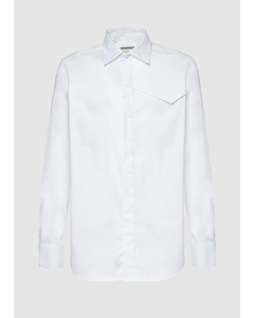 Malo White Blended Cotton Shirt for men