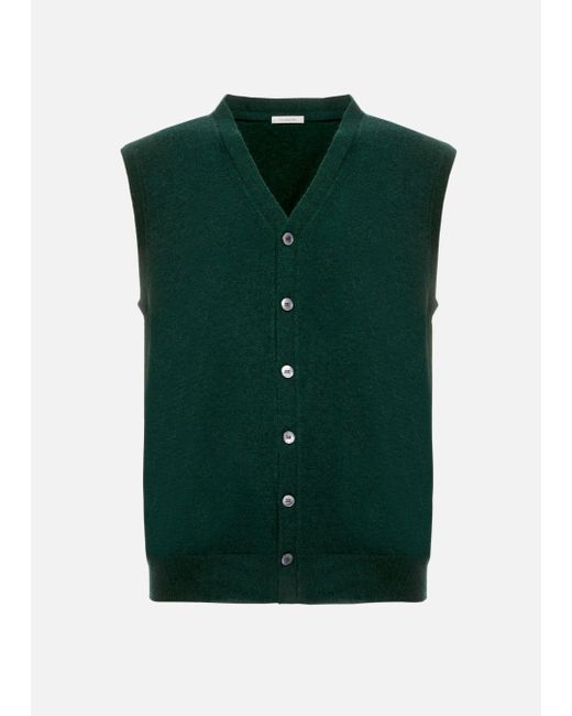 Malo Green Cashmere Waistcoat for men