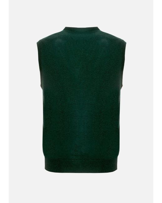 Malo Green Cashmere Waistcoat for men