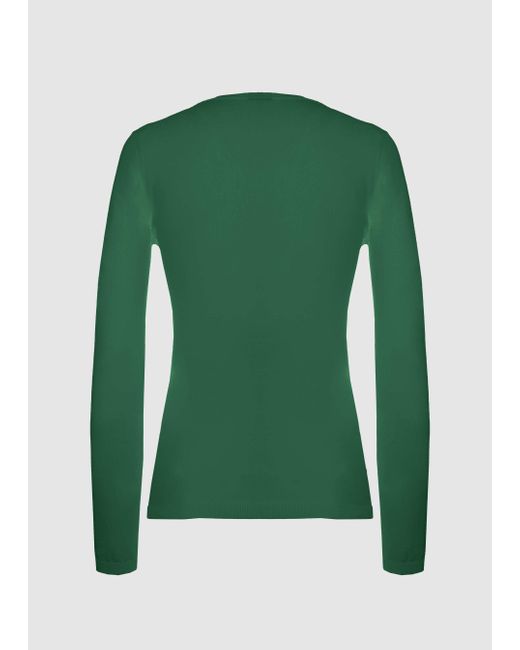 Malo Green Cotton Crewneck Sweater