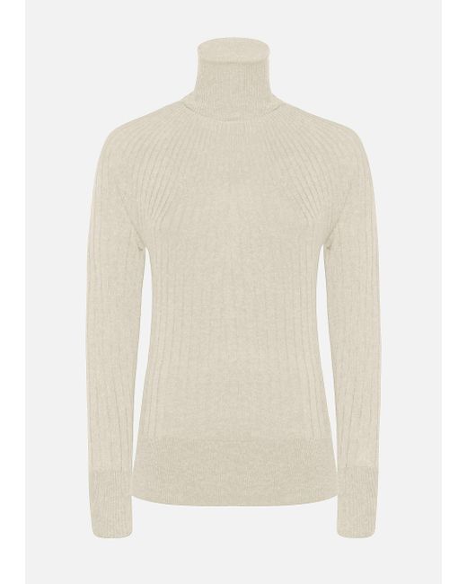 Malo White Turtleneck Sweater