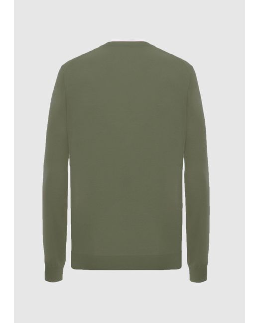 Malo Green Cashmere And Silk Crewneck Sweater for men