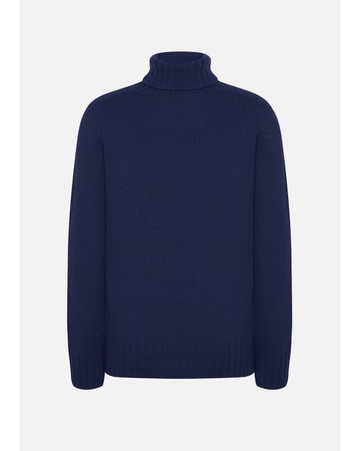 Malo Blue Turtleneck Sweater
