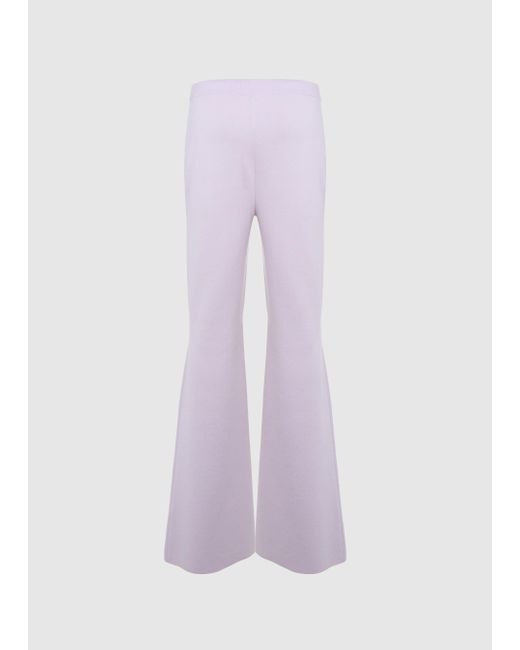 Malo Purple Virgin Wool Blend Trousers