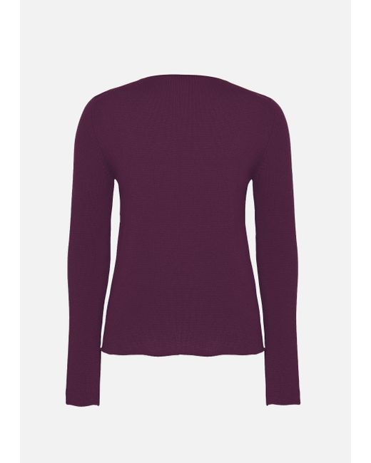 Malo Purple V-Neck Cashmere Sweater
