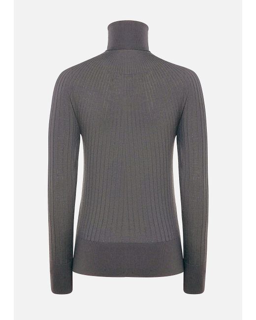 Malo Gray Turtleneck Sweater