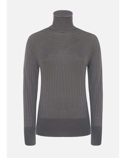 Malo Gray Turtleneck Sweater