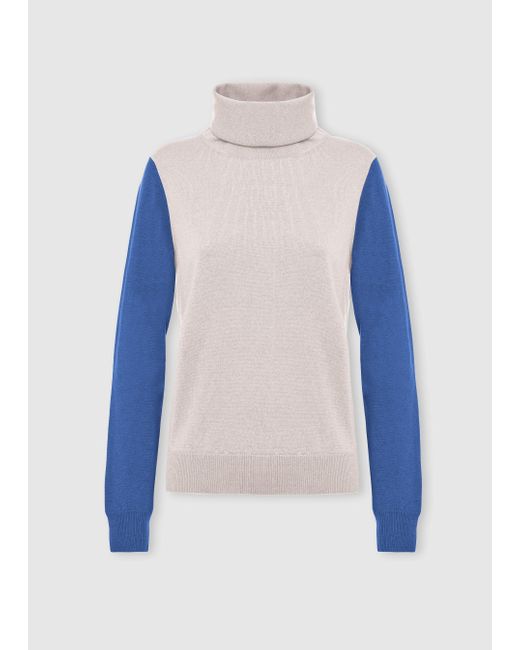 Malo Blue Cashmere Turtleneck Sweater, Candies