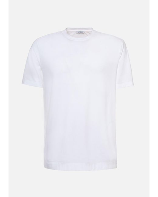 Malo White Stretch Cotton T-Shirt for men
