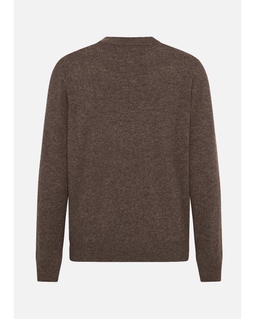 Malo Brown Cashmere And Silk Turtleneck Sweater for men