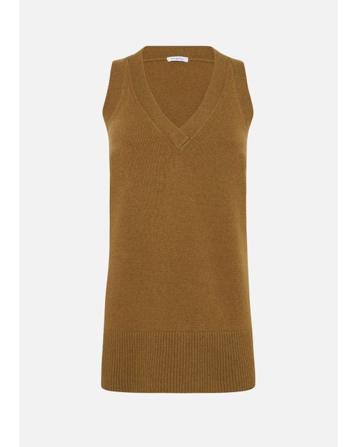 Malo Natural Regenerated Cashmere And Wool Top