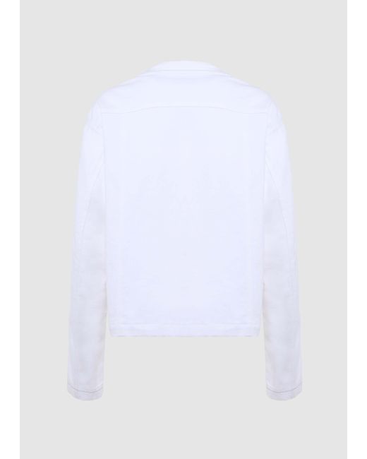 Malo White Stretch Cotton Jacket