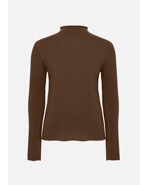 Malo Brown Cashmere Turtleneck Sweater