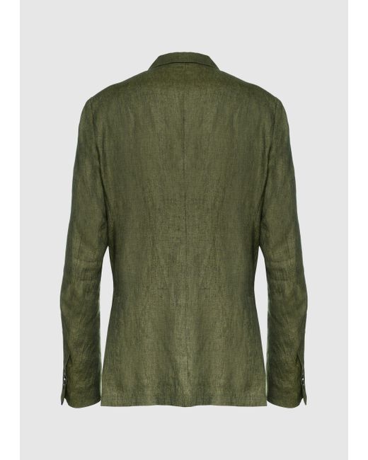Malo Green Linen Jacket for men