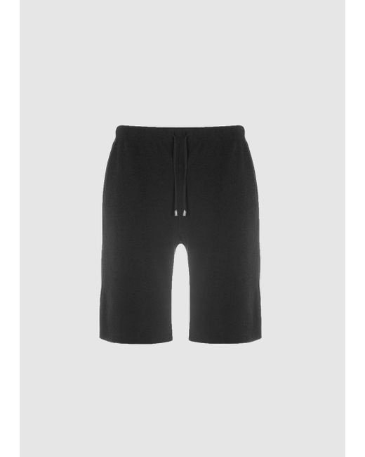 Malo Black Cotton Bermuda Shorts for men