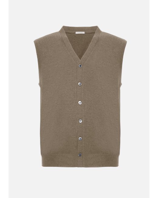 Malo Brown Cashmere Waistcoat for men
